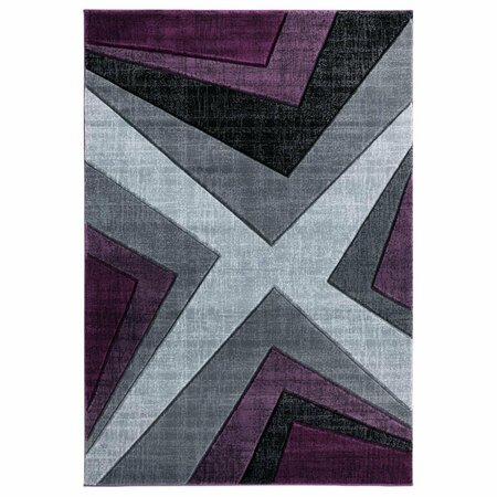 UNITED WEAVERS OF AMERICA 1 ft. 10 in. x 2 ft. 8 in. Bristol Zine Plum Rectangle Accent Rug 2050 10082 24